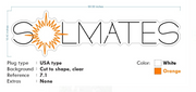 Custom Neon -  SOLEMATES - White and Orange - Size: 60nch x 17inch  - indoor Sign (2yrs Warranty)