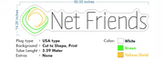 Custom Neon  -  Net Friends - GREEN and White and Gold - Size: 5ft (60" x 14")  - indoor Sign (2yrs Warranty)