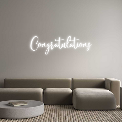 Custom Neon: Congratulations - Delivery before 18th