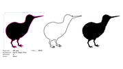 Custom neon -  KIWI BIRD - 100cm x 88cm - White + UV PRINT -  incl Shipping and 2yrs Warranty