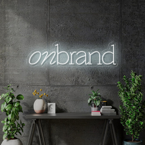 Custom Neon -OnBrand - White - 3ft (36 x 9inch) - Remote dimmer and Delivery