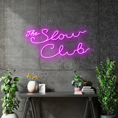 Custom Neon - The Slow Club - Hot pink - 100x49cm - indoor Signs