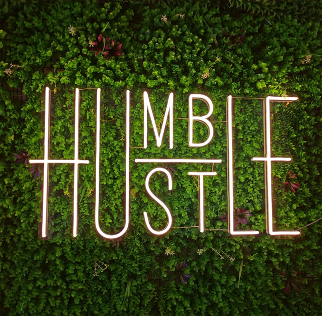 Hustle Humble Neon sign | Custom Neon Sign | Bedroom wall decor | Home ...