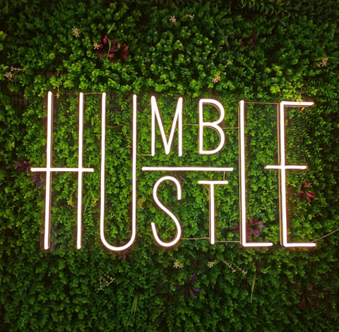 Hustle Humble Neon sign | Custom Neon Sign | Bedroom wall decor | Home decor