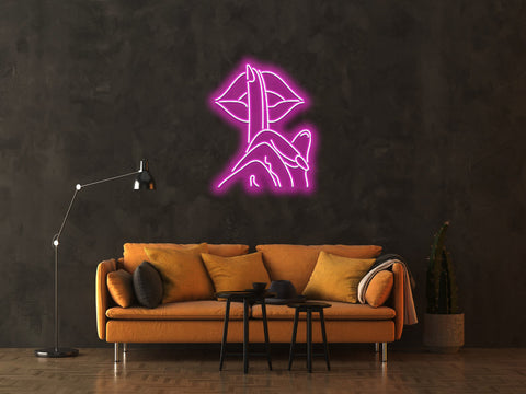 Shut The F Up Lips, Shut up Lips, Designs for Sublimation Neon Sign Light Office Living Room Interior Design, Neon sign wall art,Neon sign wall decor