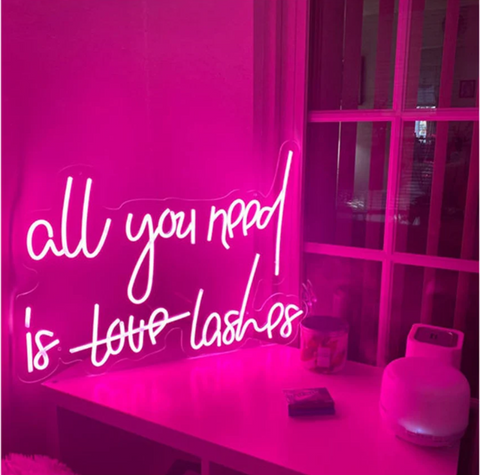 All you need is lashes | Neon Sign Aesthetic | TikTok Room