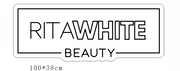 RITA WHITE - Custom Logo  - 100x38cm - Cool White