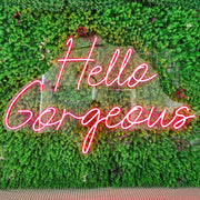 HELLO GORGEOUS Neon sign | Custom Neon Sign | Bedroom wall decor | Home decor