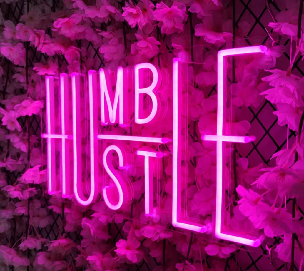 Hustle Led Sign Custom Hustle Humble Neon sign | Custom Neon Sign | Bedroom wall decor | Home