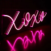 Neon Sign Lights XOXO Modern Décor Signs Personalized Light Neon Custom Flex Led Acrylic Wall Hanging Bar Pub Party Home Bedroom