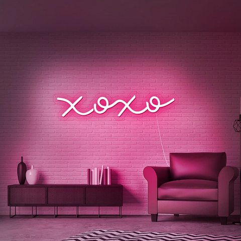 Neon Sign Lights XOXO Modern Décor Signs Personalized Light Neon Custom Flex Led Acrylic Wall Hanging Bar Pub Party Home Bedroom