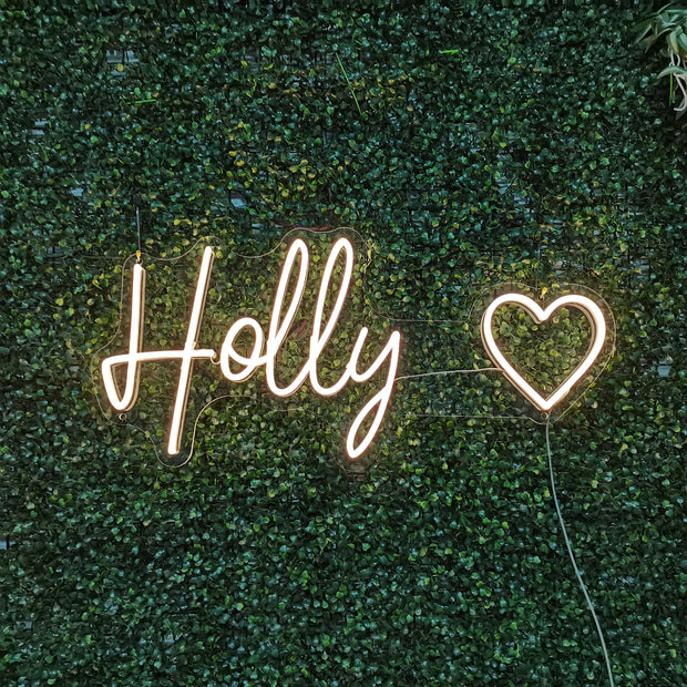 Name Sign With HEART shape | Custom Neon Sign