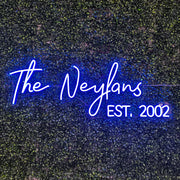 Wedding Neon Sign with EST Year