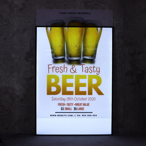 Ultra-Thin LED Light Box Sign for Business Advertising Use