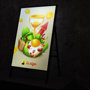 Floor-standing Display Vertical Poster 'A' Board Advertising Light Box Sign for Shops