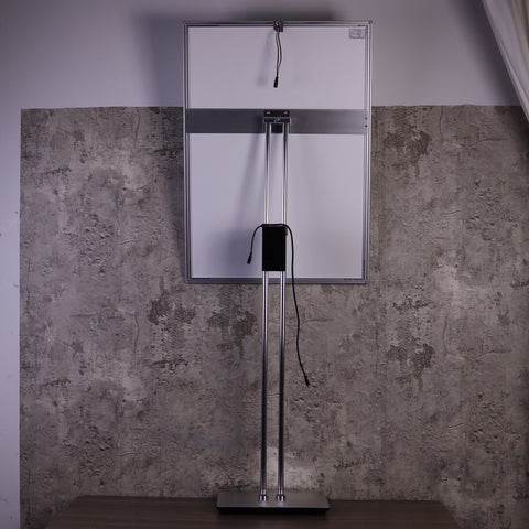 Floor-standing Display Vertical Poster Advertising Light Box Sign with Double Poles for Shops