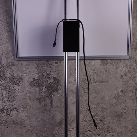 Floor-standing Display Vertical Poster Advertising Light Box Sign with Double Poles for Shops