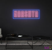 Naashta - Hot pink and Blue neon - 100x36cm - Dimmer and Delivery included