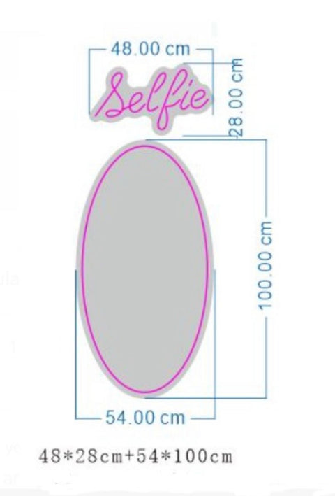 Selfie mirror - Oval led mirror, selfie mirror -LED MIRROR