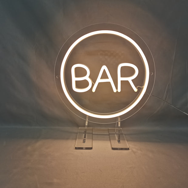 Freestanding Bar Sign in Circle