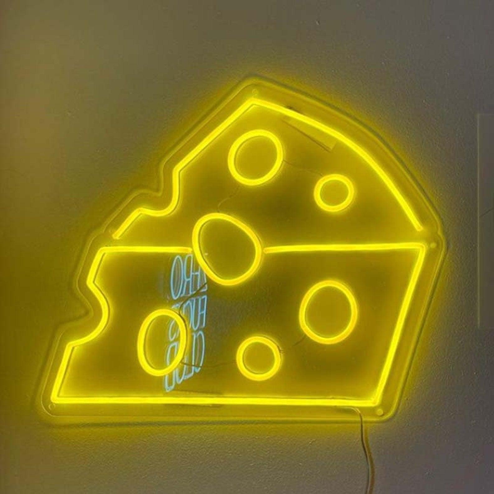 Cheesy Sign custom cheese led neon kitchen wall sign ,handmade cheese neon sign ...