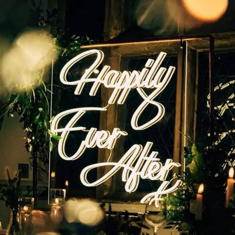 Happily ever after neon sign led sign party neon light - Neon On Demand