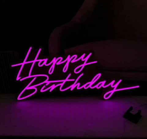 Happy birthday Neon sign/Personalized Neon Sign /Neon Sign Custom /Wall Decor /Wall Hangings /Neon Flex - Neon On Demand