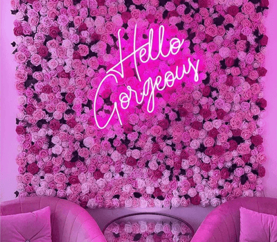 HELLO GORGEOUS Neon sign | Custom Neon Sign Lights Room Decor Bedroom wall decor home decor Personalized gifts | Free Dimmer | Free Delivery - Neon On Demand