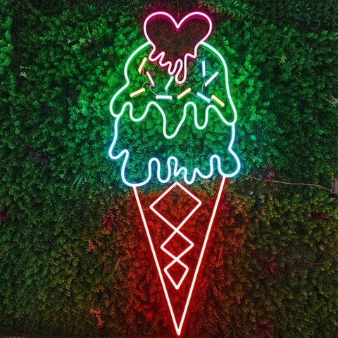 Ice Cream - Ice Cream Neon Sign - Ice Cream Shop Neon - Shop Decoration - Neon On Demand