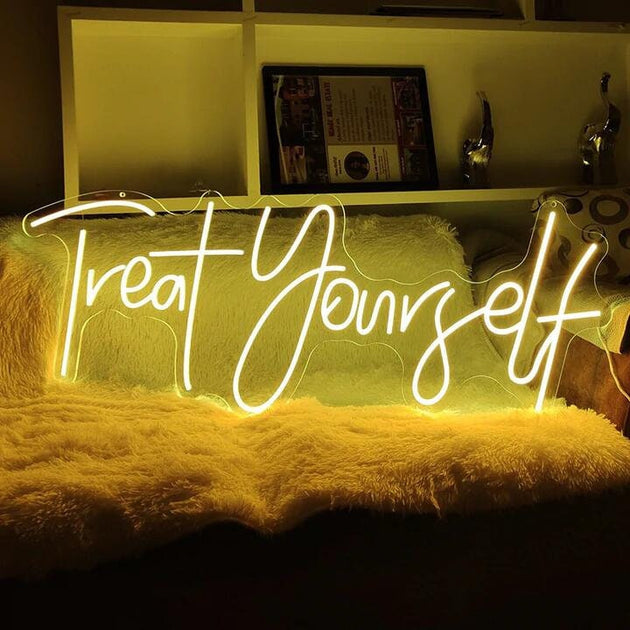 Treat Yourself Led Neon Sign,Neon Sign Light, Neon Sign Wall Decor,Neo ...