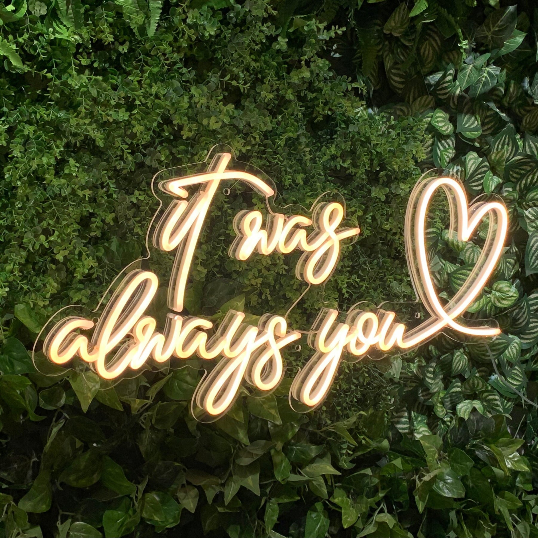 It Was Always You Neon Sign, Wedding Welcome Sign, Custom Neon LED Lig ...
