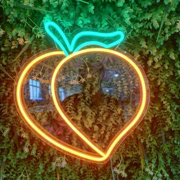 Peach Neon Sign | Fruit Neon Light Sign | Neon Sign Bedroom | Home Dec ...