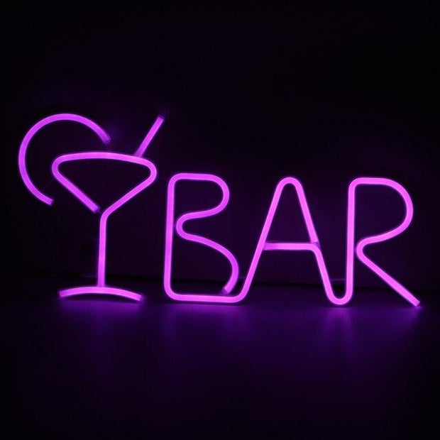 Neon Light BAR Letters Shaped LED Neon Light Shop Signs Lights With Remote Control - Neon On Demand
