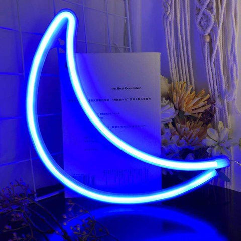 Neon Lighting Sign LED Lightning Shaped Night Light Wall Decor Light Operated by USB/Battery with Warm White Neon Light - Neon On Demand