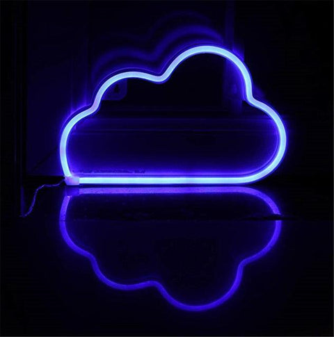 Neon Lighting Sign LED Lightning Shaped Night Light Wall Decor Light Operated by USB/Battery with Warm White Neon Light - Neon On Demand