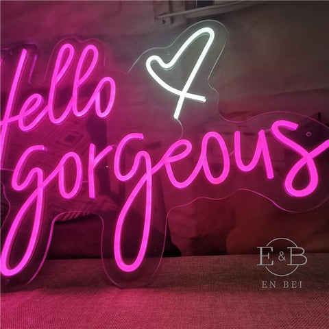 Neon Sign for Hello Gorgeous LED Lights Wall Decoration - Neon On Demand