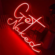 Personalized Neon Sign Phrase GET naked Custom Sexy Neon Pub 12V 3D Transparent Neon Sign - Neon On Demand